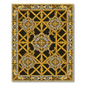 Gold and Black Ornate Medallion Rug