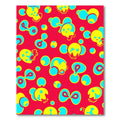 Bold Red Yellow Blue Molecular Scatter Rug