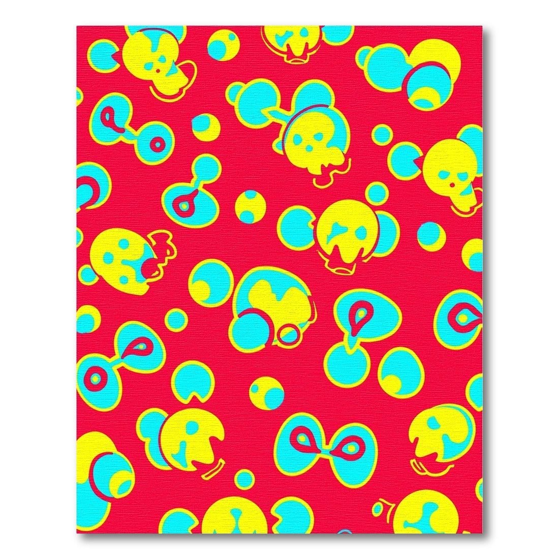 Bold Red Yellow Blue Molecular Scatter Rug