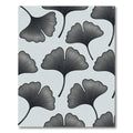 Dark Ginkgo Leaves Silhouette Rug