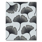 Dark Ginkgo Leaves Silhouette Rug