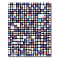 Iridescent Mosaic Tile Grid Artwork Rug