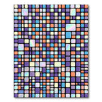 Iridescent Mosaic Tile Grid Artwork Rug