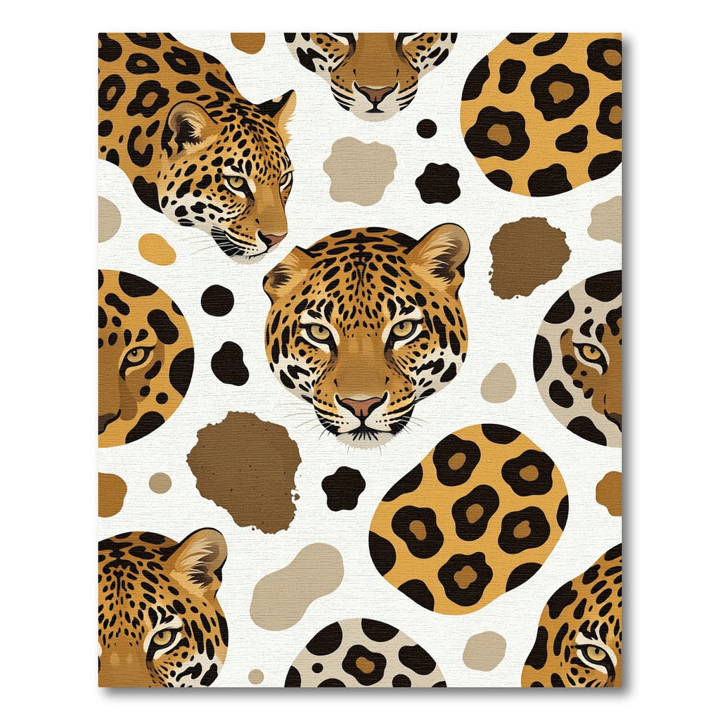 Wild Cats Cheetah Spots Brown Abstract Rug
