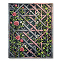 Pink Rose Climbing Lattice Garden Rug