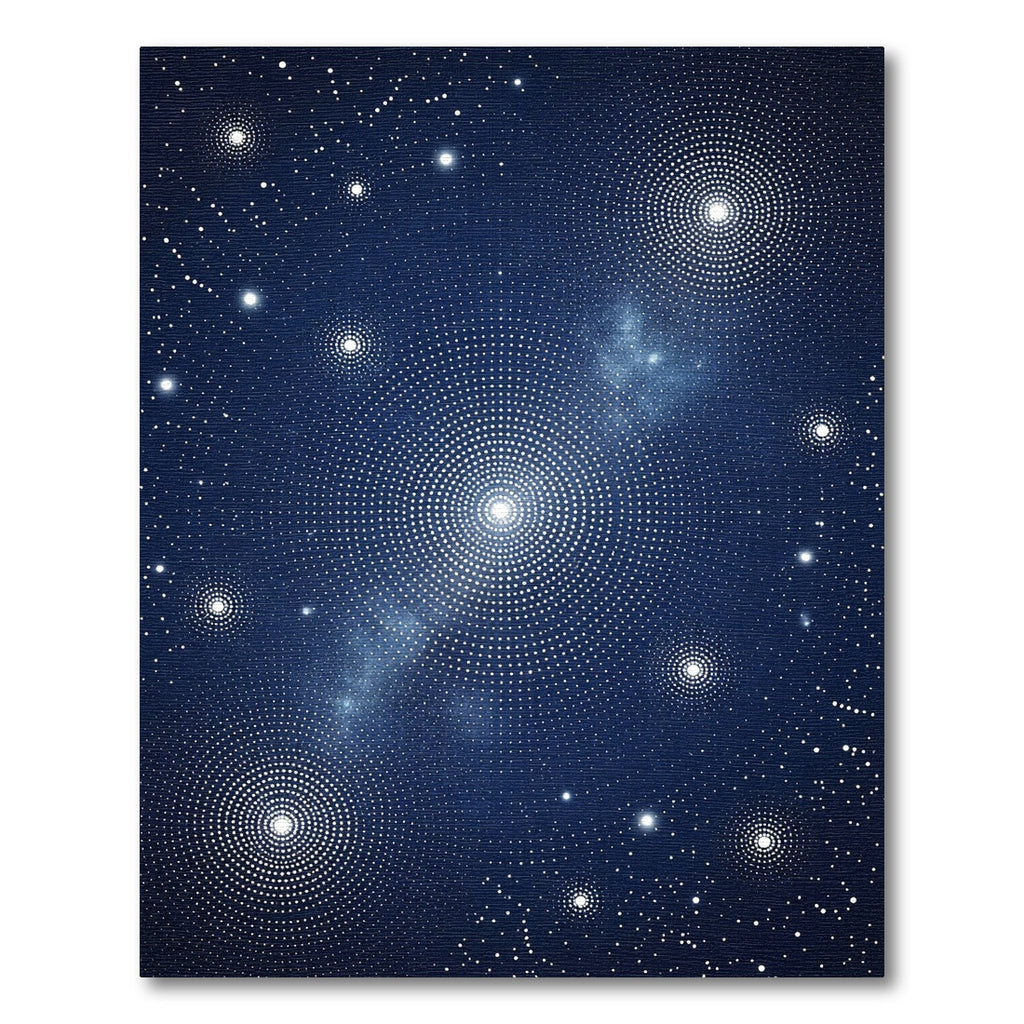 Midnight Celestial Radiant Constellation Sky Rug