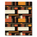 Terracotta White Geometric 3D Blocks Rug
