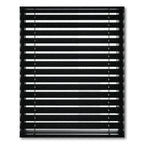 Modern Black Horizontal Line Blinds Rug