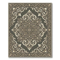 Antique Gold Scrollwork Medallion Rug