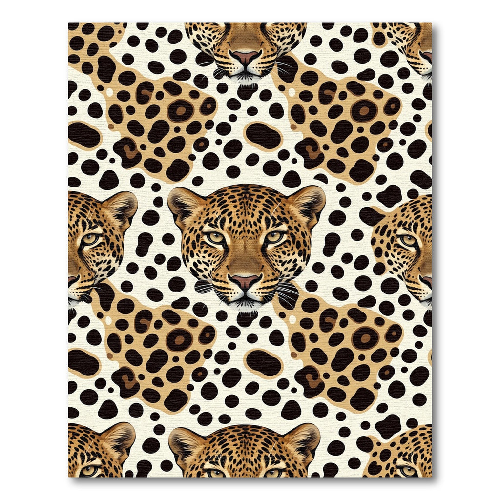 Golden Leopard Spots Animal Print Rug
