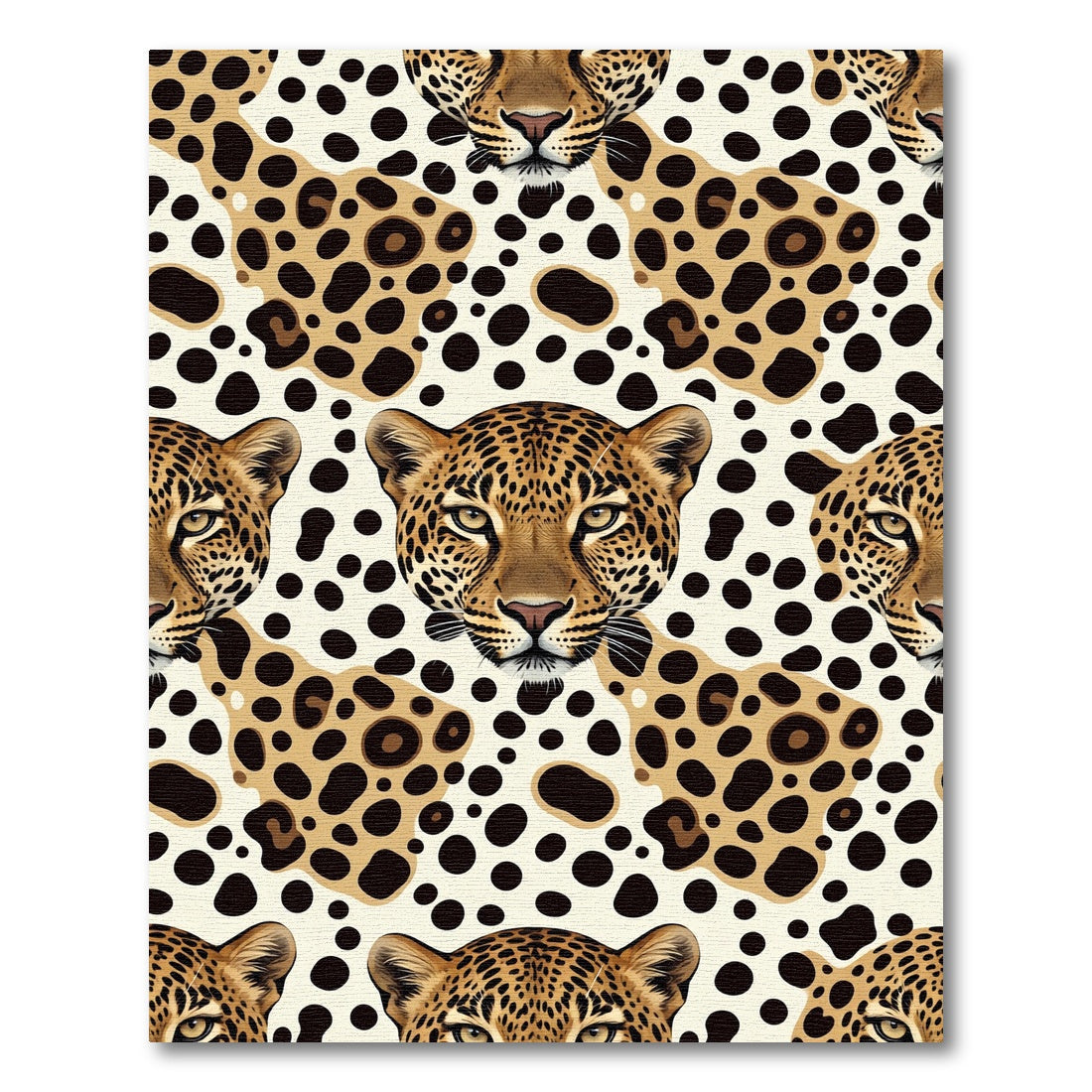 Golden Leopard Spots Animal Print Rug