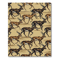 Earth Tone Gazelle Silhouette Savanna Rug