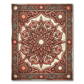 Ornate Terracotta Starburst Medallion Rug