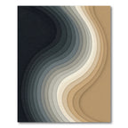 Modern Neutral Wave Gradient Art Rug