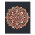 Coral Blossom Mandala Circular Intricate Rug