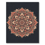 Coral Blossom Mandala Circular Intricate Rug