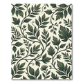 Deep Green Botanical Vine Flourish Rug
