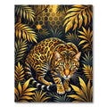 Golden Leopard Jungle Hexagon Rug