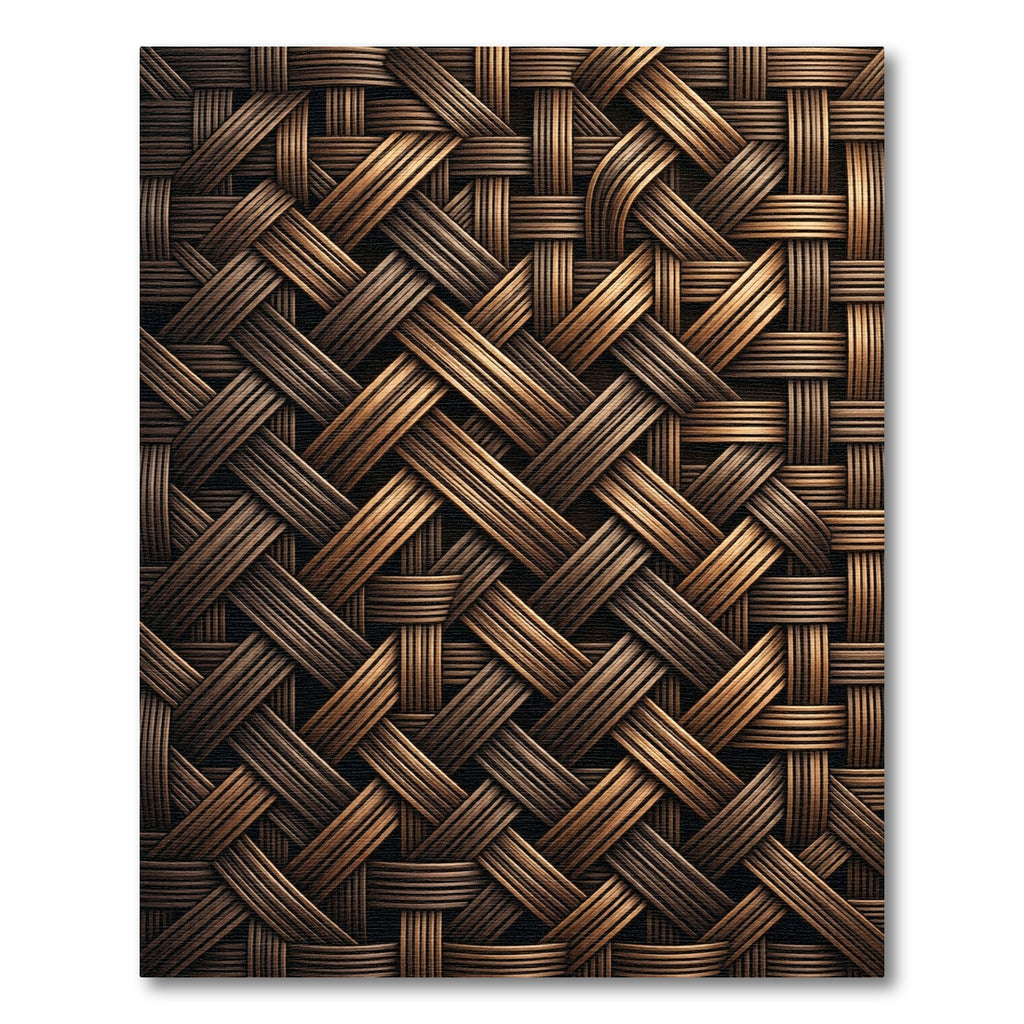 Bronze Interwoven Linear Texture Rug