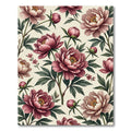 Blush Pink Peony Botanical Floral Rug