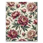 Blush Pink Peony Botanical Floral Rug