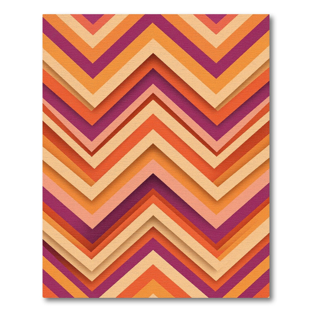 Retro Chevron Earth Tone Striped Rug
