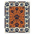 Earthy Orange Tribal Paw Arrow Rug