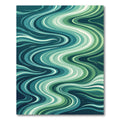 Deep Aqua Swirl Streaks Rug