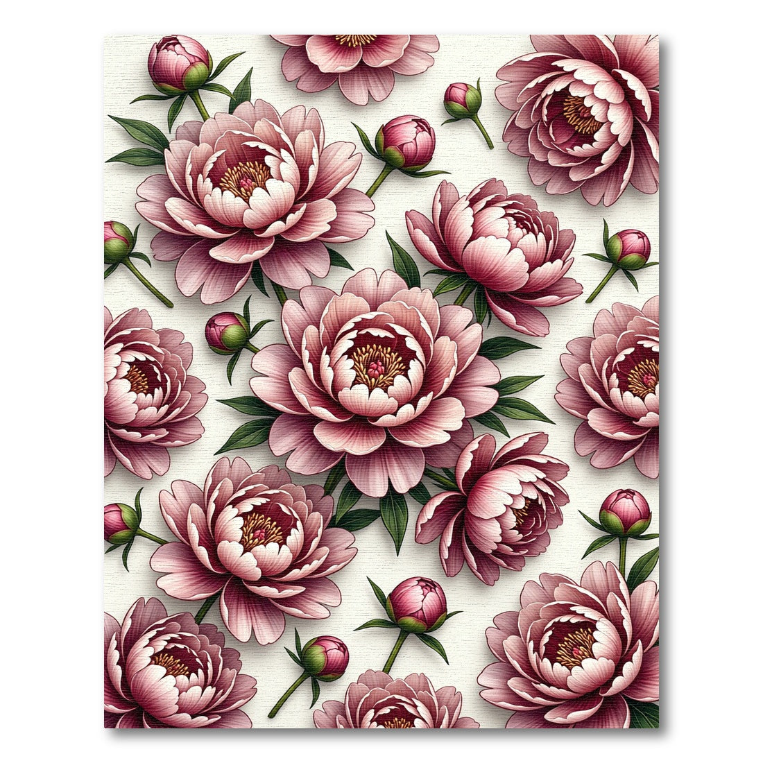 Pink Peony Garden Bloom Rug
