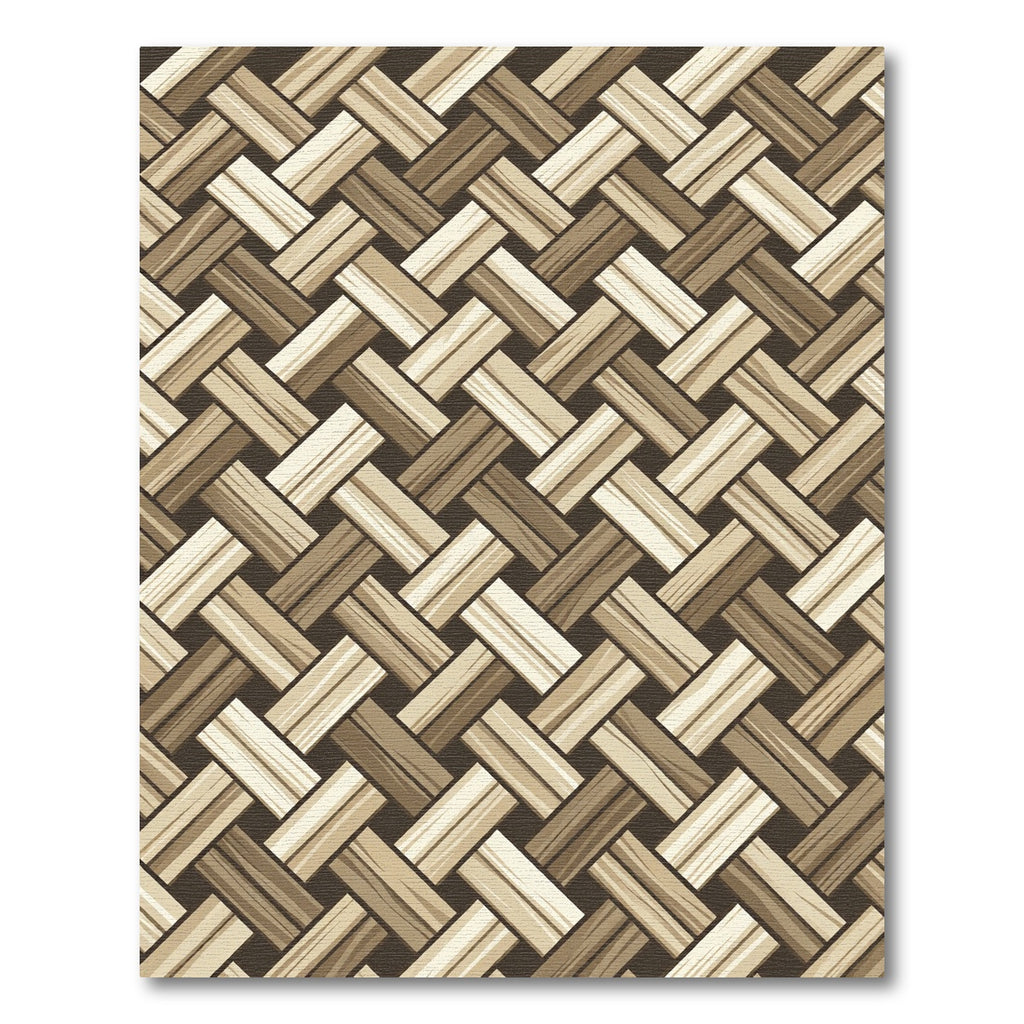 Neutral Woven Basket Weave Texture Rug