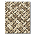 Neutral Woven Basket Weave Texture Rug