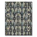 Gray Chain Arrow Motif Rug