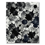 Grunge Splatter Inkburst Black White Rug