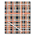 Modern Coral White Plaid Lines Rug