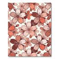 Terracotta Blossom Flower Repeating Arrangement Rug