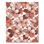 Terracotta Blossom Flower Repeating Arrangement Rug