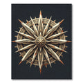 Ornate Golden Starburst Compass Rose Rug