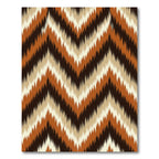 Earthy Tones Jagged Chevron Zigzag Rug