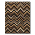 Earthy Brown Zigzag Stripe Lines Rug