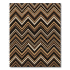 Earthy Brown Zigzag Stripe Lines Rug