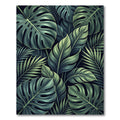 Deep Forest Exotic Leaf Wallpaper Rug