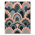 Archival Coral Gray Archway Pattern Rug