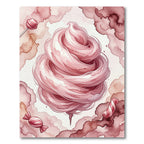 Whimsical Pink Cotton Candy Swirl Rug