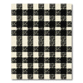 Monochrome Black and Cream Buffalo Check Rug