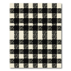 Monochrome Black and Cream Buffalo Check Rug