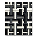 Modern Monochromatic Interwoven Striped Weave Rug