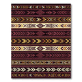 Earthy Geometric Arrow Striped Boho Rug