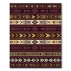 Earthy Geometric Arrow Striped Boho Rug