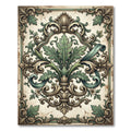 Ornate Sage Green Acanthus Foliage Rug