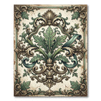 Ornate Sage Green Acanthus Foliage Rug